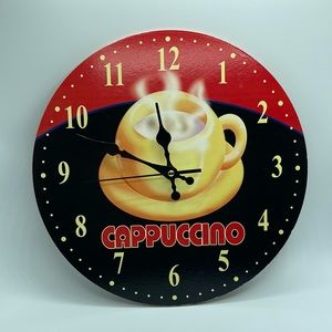 Retro Cappuccino Clock Hanging Wall Clock 12.5 Inch Quartz